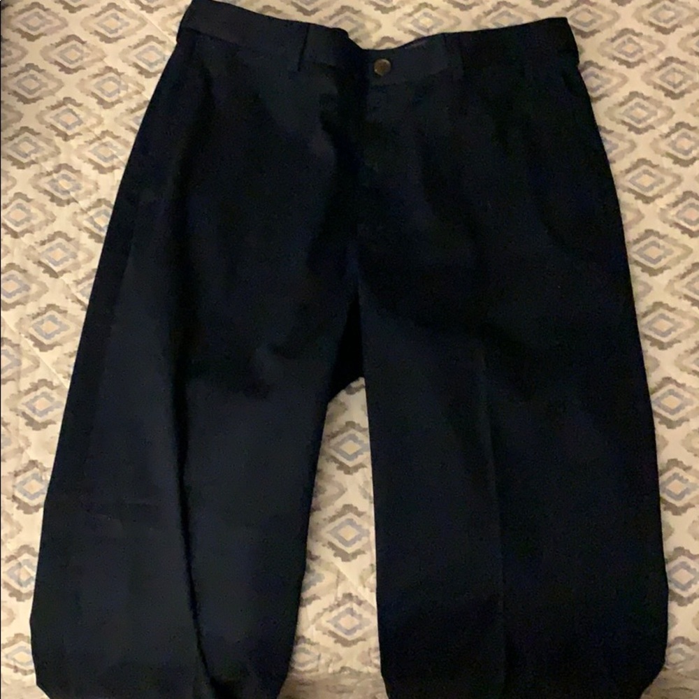 Haggar clothing dark blue khakis. 34x34